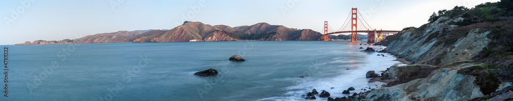 Panorama of Golden Gate Bridge, San Francisco