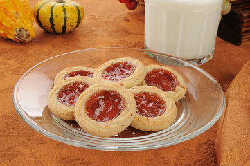 Wall Mural - Danish shortbread cookies with jam filling