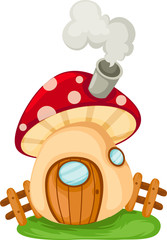 Wall Mural - Mushroom house