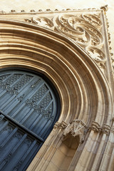 Porche, porte, touristique, monument, église, gothique