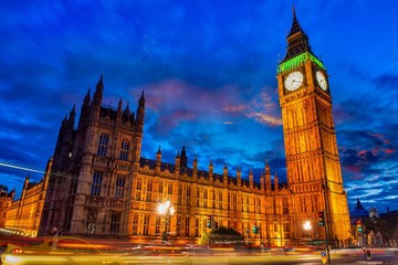 Poster - Lights of Big Ben Tower in London