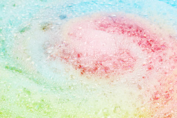  abstract color foam close-up
