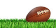 Football And Grass Isolated