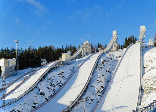 Fototapety Skoki narciarskie  skocznia-narciarska