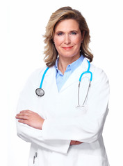 Canvas Print - Doctor woman with a stethoscope.