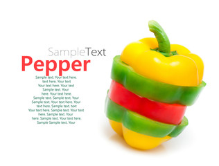 Sticker - chopped bell peppers isolated