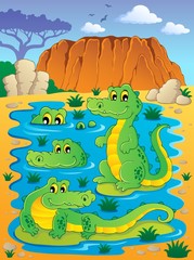 Sticker - Image with crocodile theme 4