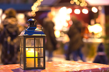 Laterne Weihnachtsmarkt Licht