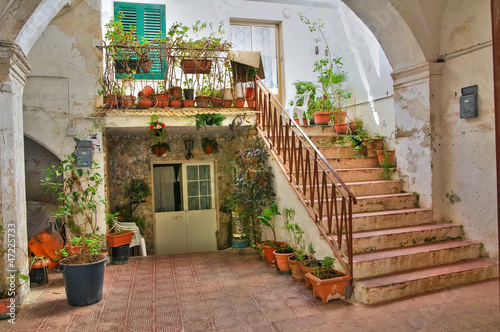 Naklejka na szybę Historical house. Gallipoli. Puglia. Italy.