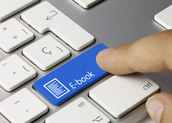 Sticker - E-book keyboard key. Finger