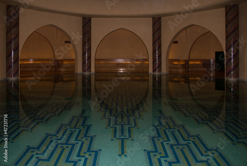Fototapeta na wymiar Hassan II Moschee Casablanca Hamam