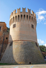 Wall Mural - Italy, the Este Castle tower in the city of Lugo.