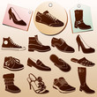 Different Shoes Icons with Labels