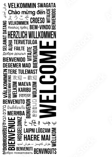 Naklejka na szybę welcome banner left