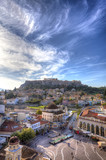 Fototapeta  - Monastiraki square and Acropolis in Athens,Greece