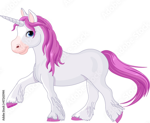 Naklejka na meble Quietly going unicorn