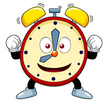 Illustration Of Cartoon Alarm Clock