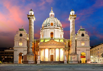 Wall Mural - Vienna - Karlsplatz - St. Charles's Church - Austria