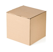 Cardboard Box Isolated On White