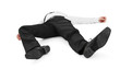© wabeno - Businessman laying down on white background