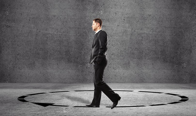 Wall Mural - Businessman walking