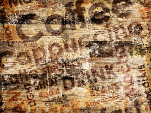 Obraz w ramie sorts of coffe on wooden background