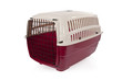 pet carrier isolated on a white background.