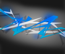 Blue Spiky Abstract Background