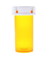 Wall Mural - Empty prescription medical pill bottle isolated