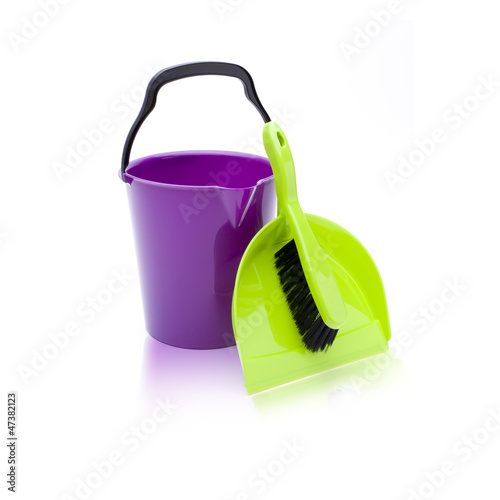 eimer und besen Stock Photo Adobe Stock