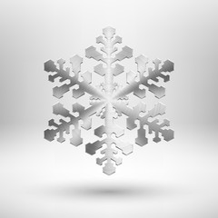 Wall Mural - Abstract metal Chrismas snowflake