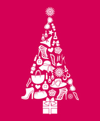 Wall Mural - Fashion Christmas Tree