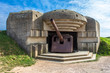 Gun emplacement at Omaha Beach in Normandy,France.