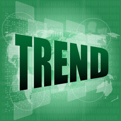 Poster - trend word on a digital screen - business concept