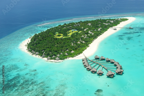 Cuadros en Lienzo Tropical island in Indian ocean Maldives