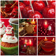 Poster - Red christmas collage