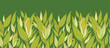 Vector corn plants horizontal seamless pattern ornament