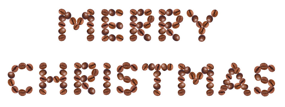 Merry Christmas 2013 made of beans coffee