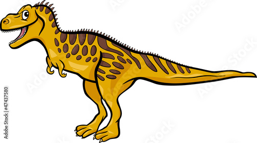 Naklejka na szybę cartoon illustration of tarbosaurus dinosaur