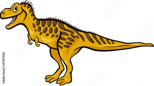 Naklejka dekoracyjna cartoon illustration of tarbosaurus dinosaur