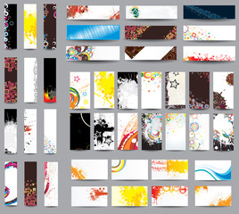 Wall Mural - Mix collection banners and business cards .