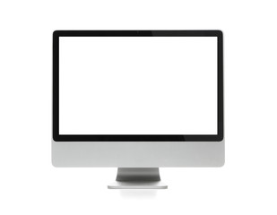 Poster - Blank modern computer monitor isolated on white background