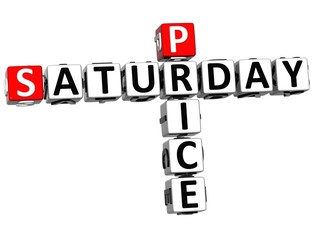 Poster - 3D Saturday Price Crossword