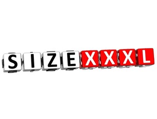 Poster - 3D Size XXXL Button Click Here Block Text