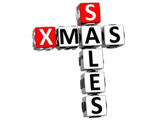 Aufkleber - 3D Xmas Sales Crossword