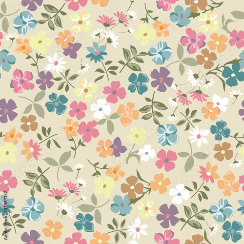 Naklejka dekoracyjna Cute vintage ditsy background