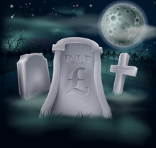Pound Sterling Grave Concept