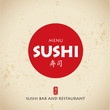 Sushi bar menu