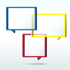 Wall Mural - Abstract 3D speech bubble background.