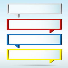Wall Mural - Abstract 3D speech bubble background.